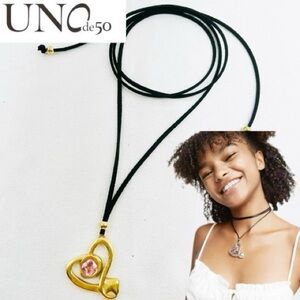 Uni de50 Gold Heart Pendant Necklace